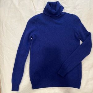 Elegant Royal Blue Turtleneck Sweater
